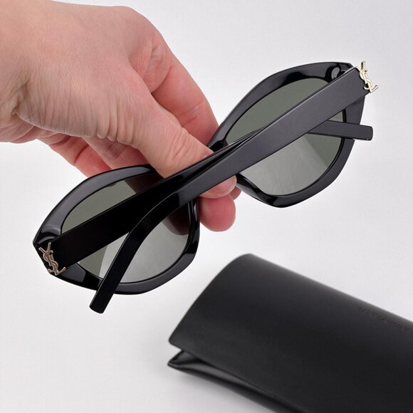 Saint Laurent SLM60 006 Women’s Sunglasses – Black / Grey Cat Eye main image 9